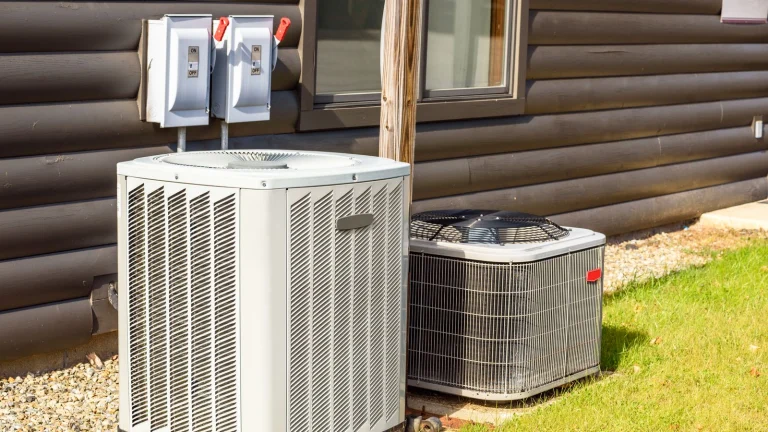A dual zone AC System outside a home