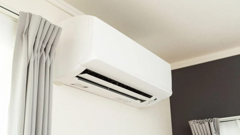 Image of ductless mini split installed on wall