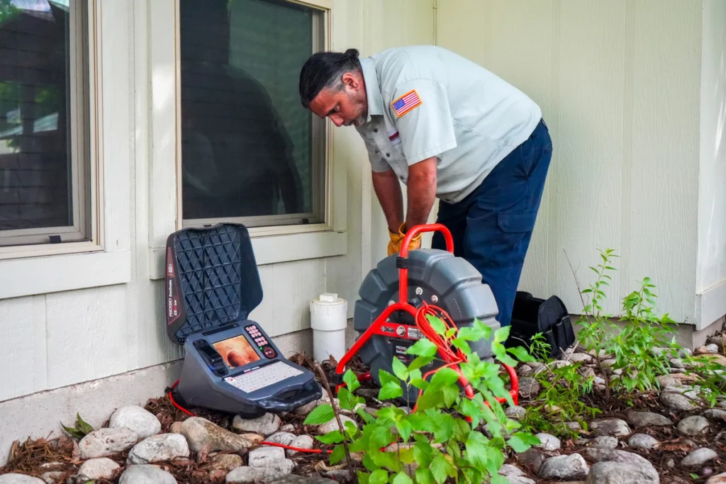 Professional Plumber Inspects Home Foundation With Camera - Fredericksburg, TX