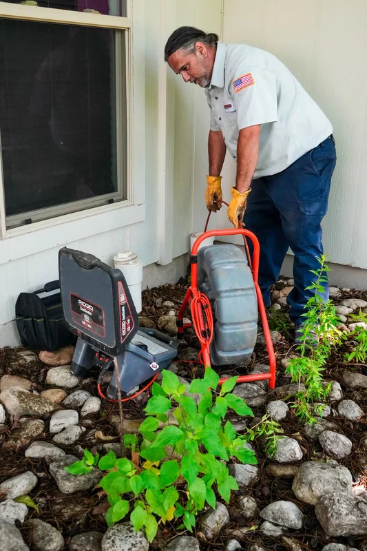 Professional Plumber Operating Drain Inspection Equipment - Fredericksburg, TX