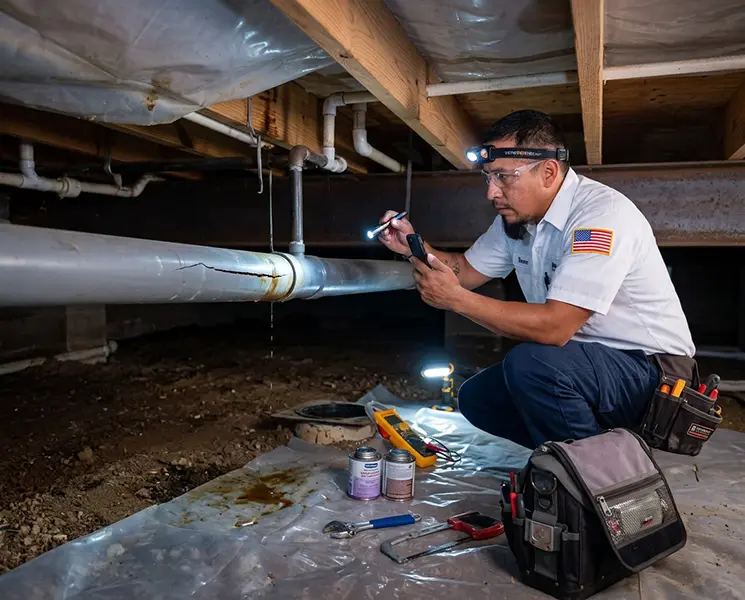 Professional Plumber Operating Drain Inspection Equipment - Fredericksburg, TX