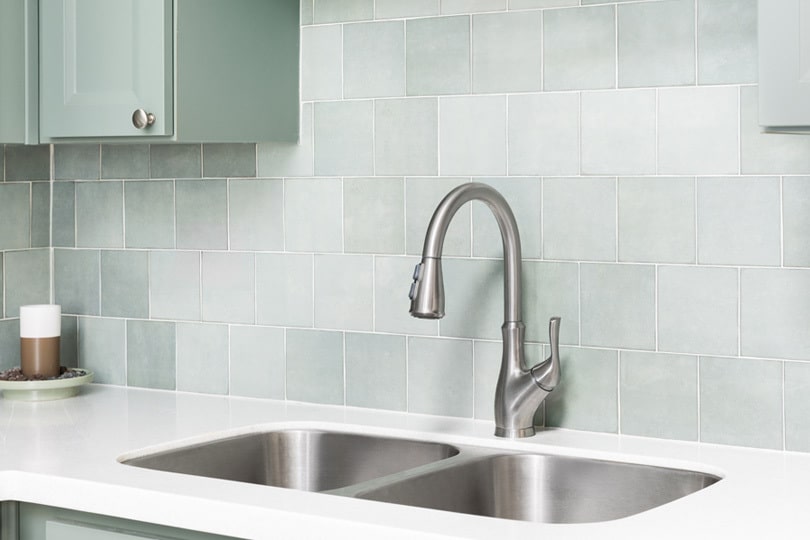 A faucet in a kitchen