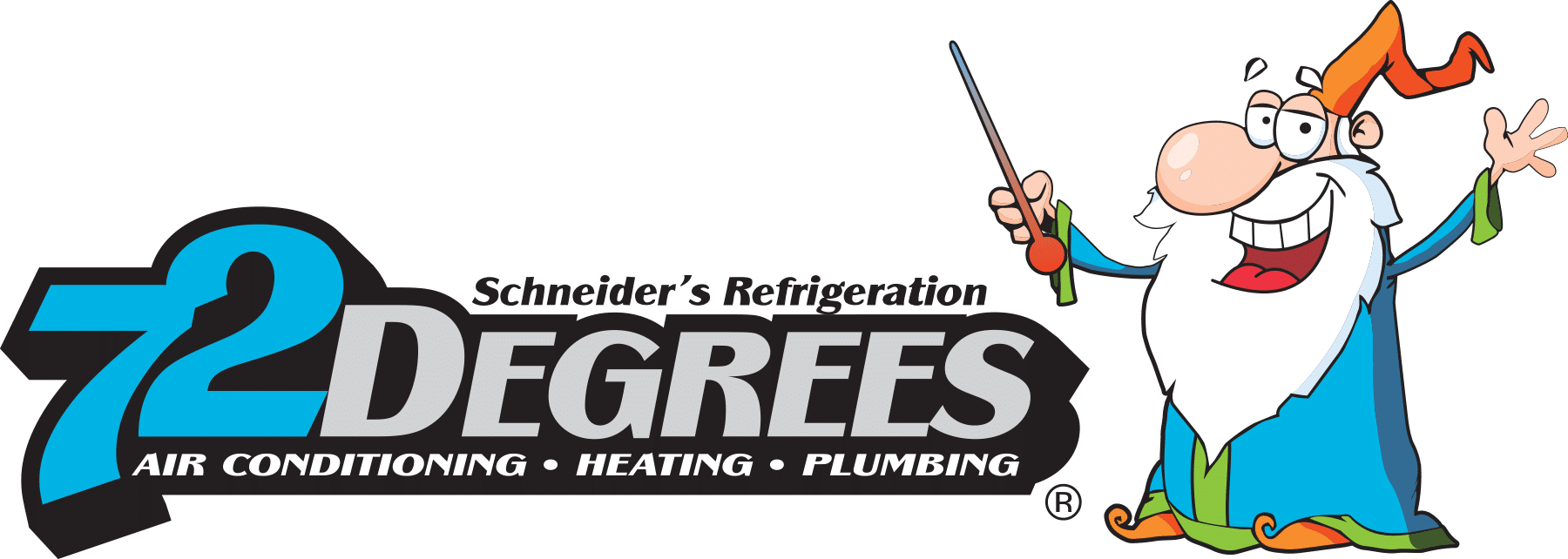 72 Degrees Air Conditioning, Heating, and Plumbing Logo