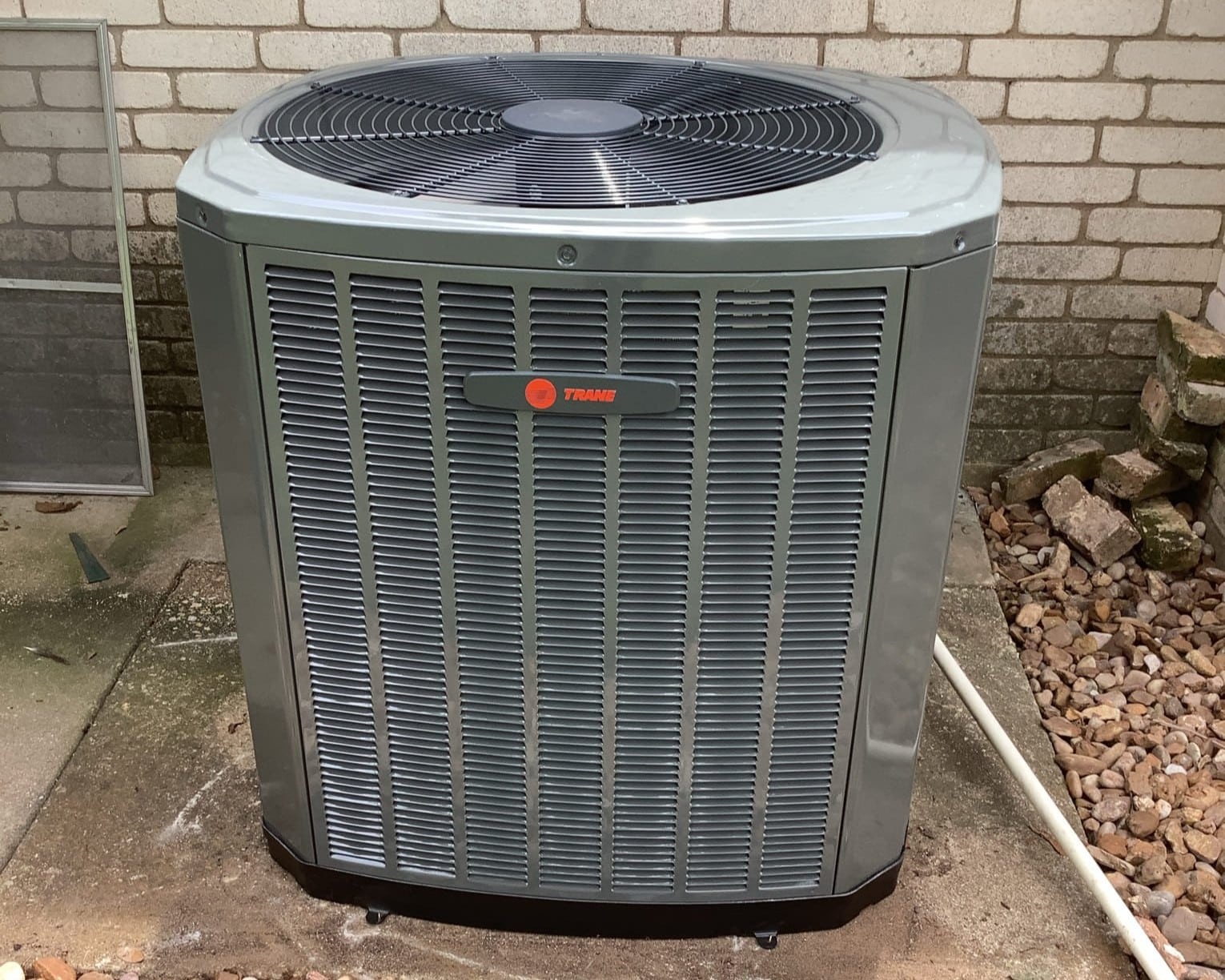An outdoor condenser Trane unit